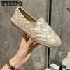 Flat-bottomed Fisherman's Shoes Women's Casual and Breathable All-around Silk and Satin Woven Shoes In Spring and Summer