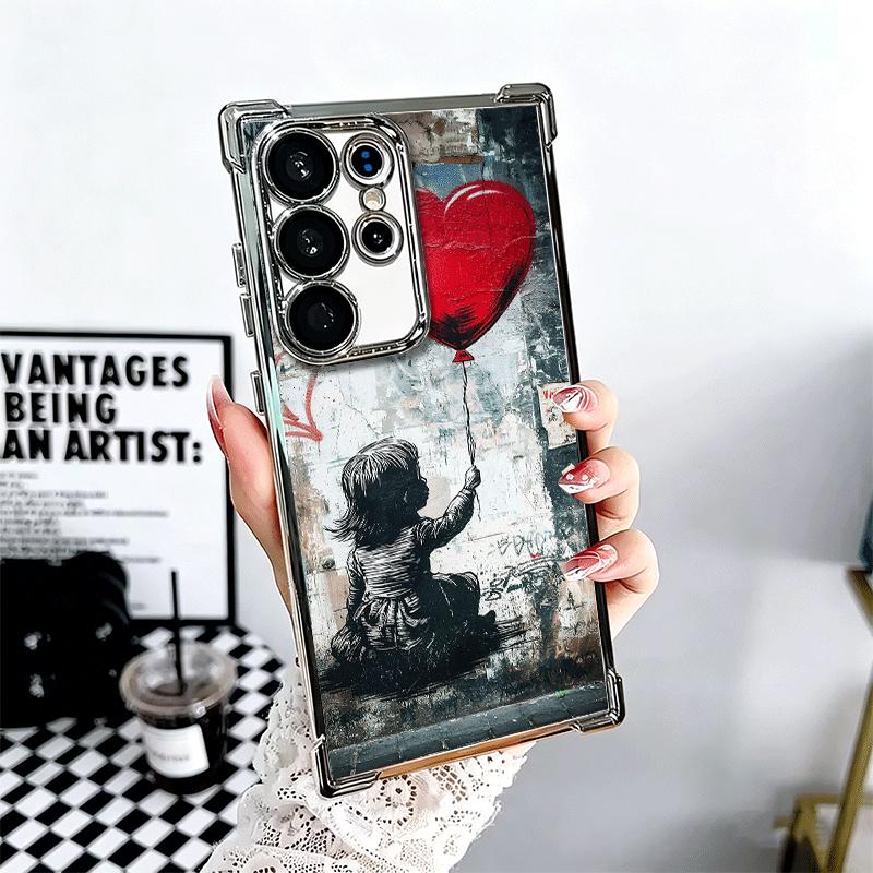 B-Banksy Художник Граффити Покрытие Чехол для Телефона Для Samsung Galaxy S24 S25 FE S26 Edge S23 Ultra S22 S21 Plus S20 Противоударный Aira