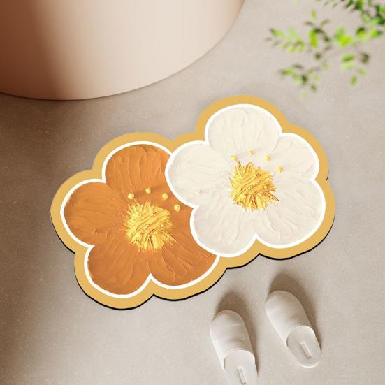 Привлекательный коврик для ванной комнаты, нескользящий, сильно впитывающий воду, легкий в уходе, супер впитывающий коврик для ванной и душа, товары для дома