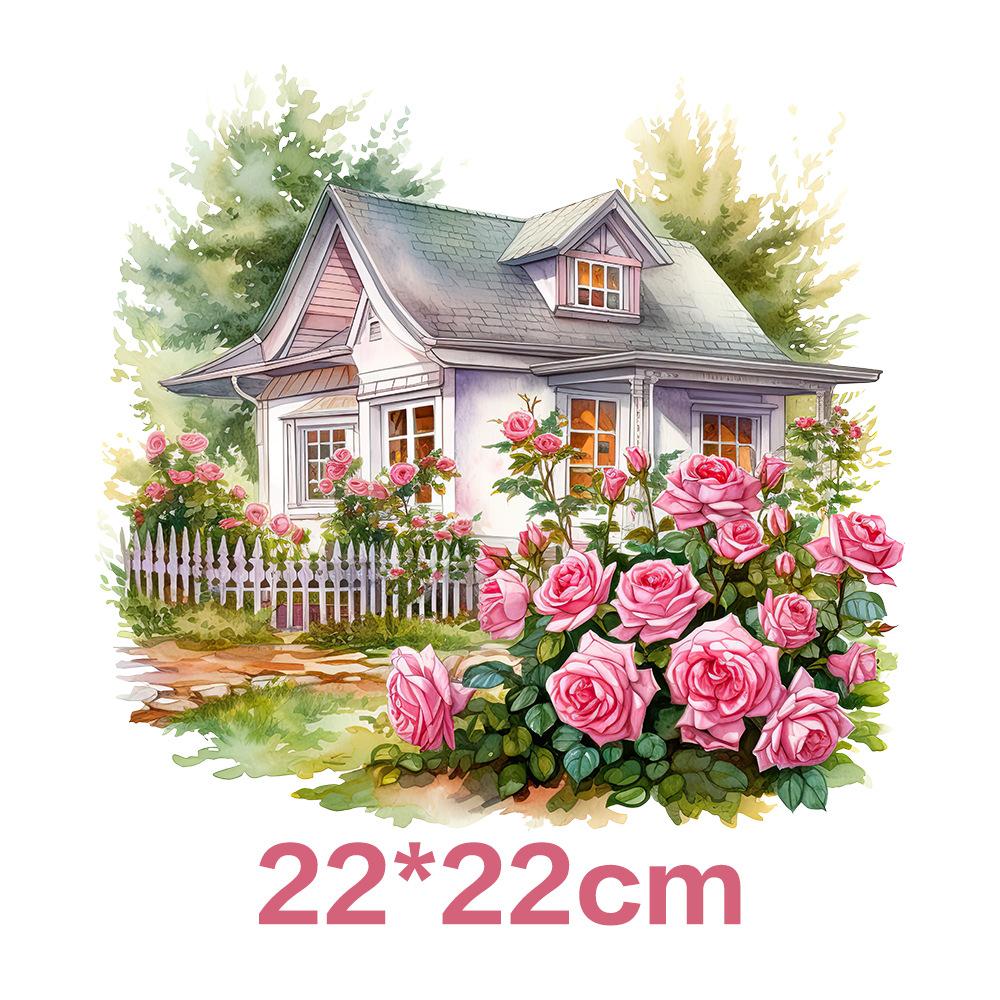 Цветочные термотрансферные наклейки Милый дизайн Готовые к приклеиванию Виниловые декали для термопереноса Аппликация для футболки Рюкзака Одежды