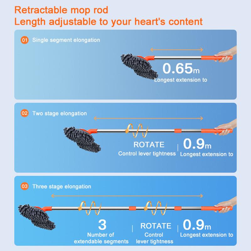 Щетка для мытья автомобиля Телескопическая ручка Швабра для мытья автомобиля Аксессуары для автомобилей Выдвижная щетка для мытья Инструменты для мытья автомобиля