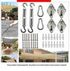 Heavy-Duty Stainless Steel Shade Sail Awning Accessories with Diamond Turnbuckles