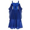 Women Plus Size Cold Shoulder Butterfly Sleeve  Halloween Gothic Dress