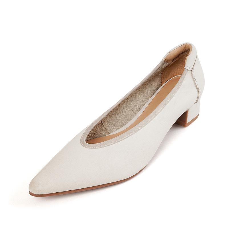 Мода 2024 Новая мода Насосы из натуральной кожи для женщин Туфли-лодочки на высоком каблуке для офиса Туфли повседневные из мягкой кожи Женские классические туфли-лодочки на каблуке