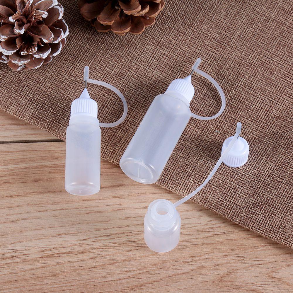 5Pcs 5/10/20/30/50/100ML Plastic Storage Bottles Glue Applicator Bottle for Paper Quilling DIY Scrapbooking Paper Craft Tool
