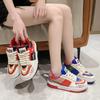 Spring Fashion Women's Sports Shoes Lace-up Color Block Women's Sports Shoes  Outdoor Casual Shoes Skateboard Shoes
