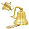 Solid Brass Ship Bell - Features Sturdy Bracket Door Bell - Wall Mountable Jumbo Bell for Home - Coastal Beach Home Decorations Handmade