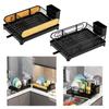 Multipurpose Dish Drainer Storage Rack Portable Dish Drying Stand with Adjustable Feet for Kitchen Organization