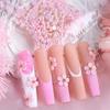 150 шт. розовые резные лепестки для ногтей, украшения цветов, аксессуары для ногтей, принадлежности для самостоятельного дизайна женских ногтей