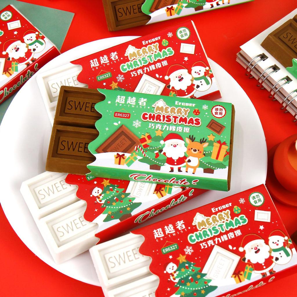 Kawaii Fashion Chocolate Eraser Student Канцелярские принадлежности Funny Drawing Eraser Creative Cute Rubber Школьные принадлежности Рождественские подарки