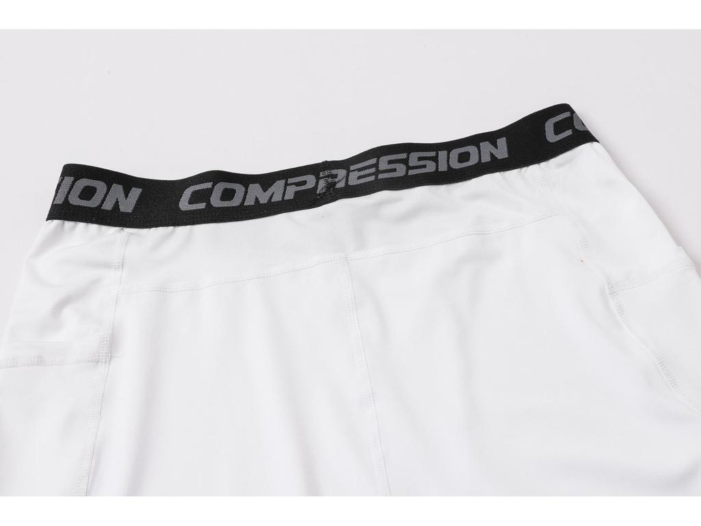 Мужские высокоэластичные леггинсы для фитнеса — накладные карманы, компрессионные, дышащие, быстросохнущие, идеально подходят для бега и баскетбола осенью/зимой.