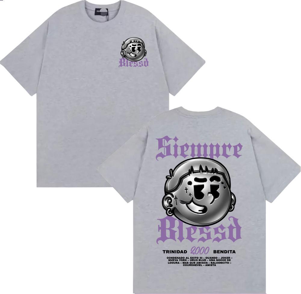 Rapper Blessd Sisabe Album Merch T Shirts Men Harajuku Hip Hop Vintage Tshirt Casual ONeck 100 Cotton Oversized T Shirt