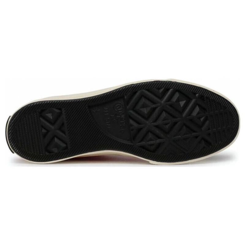 Converse Chuck 70 hi Удобные и Стильные Прочные и Легкие Высокие Кеды из Канваса Унисекс и Гендер Белые и Красная Отделка