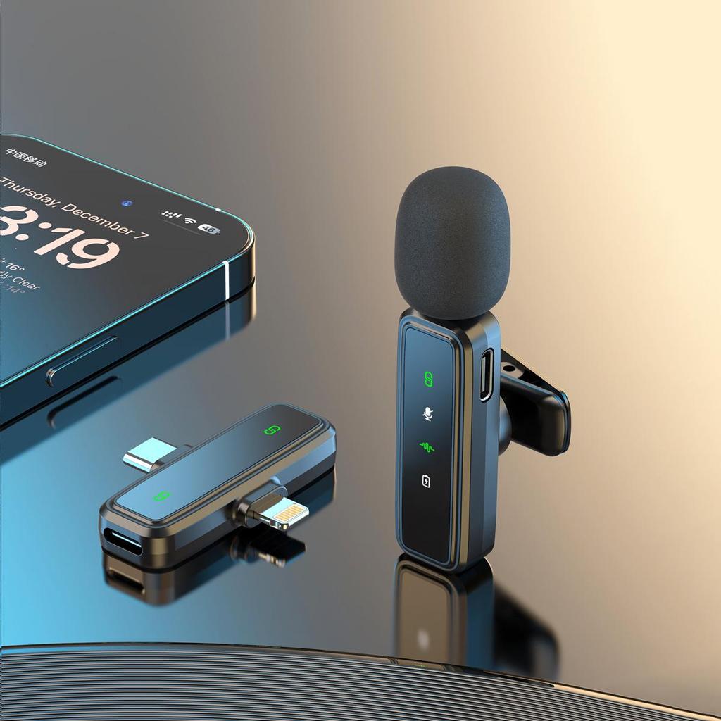 J86 Dual Wireless Lapel Microphone - Noise Reduction for Live Broadcasts