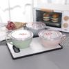 Двухслойная изоляция Чаша для лапши быстрого приготовления с ручкой крышки Чаша для риса Миски для супа Рисовый суп с лапшой