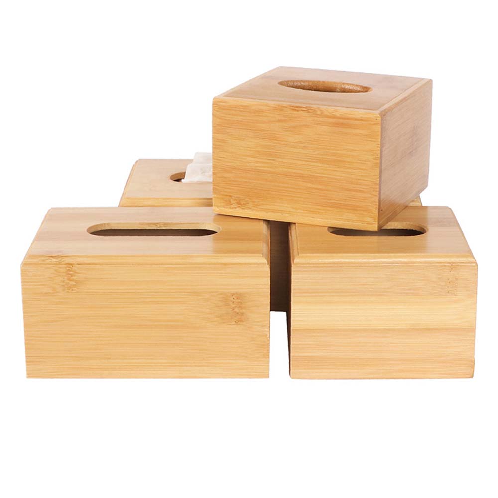 Table Decoration Bamboo Desktop Organizer Tissue Holder Tissue Rack Storage box Napkin holder