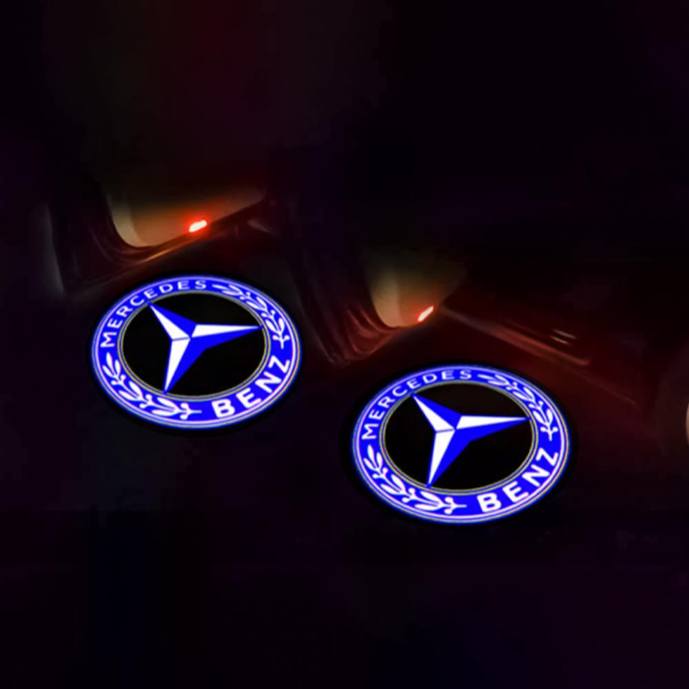 Car Sticker Car Door Welcome Light LED HD Projector Lamp For Mercedes Benz A B C E M Class AMG W166 W246 W176 W204 W205 X164 GLE
