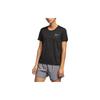Miler Solid Logo Round Neck Loose Fit Sports Short Sleeve T-Shirt Women Tops Black AJ8121-010