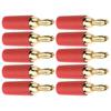 10Pcs Banana Plug 2.5mm Gold Plated Brass Solder Type Male Connector Accessory Set Kit