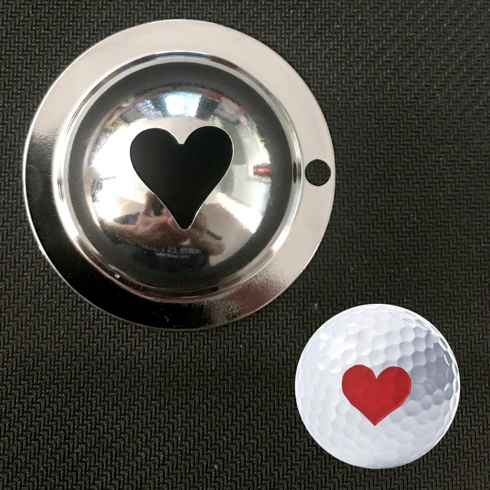 Stainless Steel Golf Ball Line Marker Stencil Cute Pattern Alphabet Marker Pen Golf Putting Positioning Aids Outdoor Sport Tools