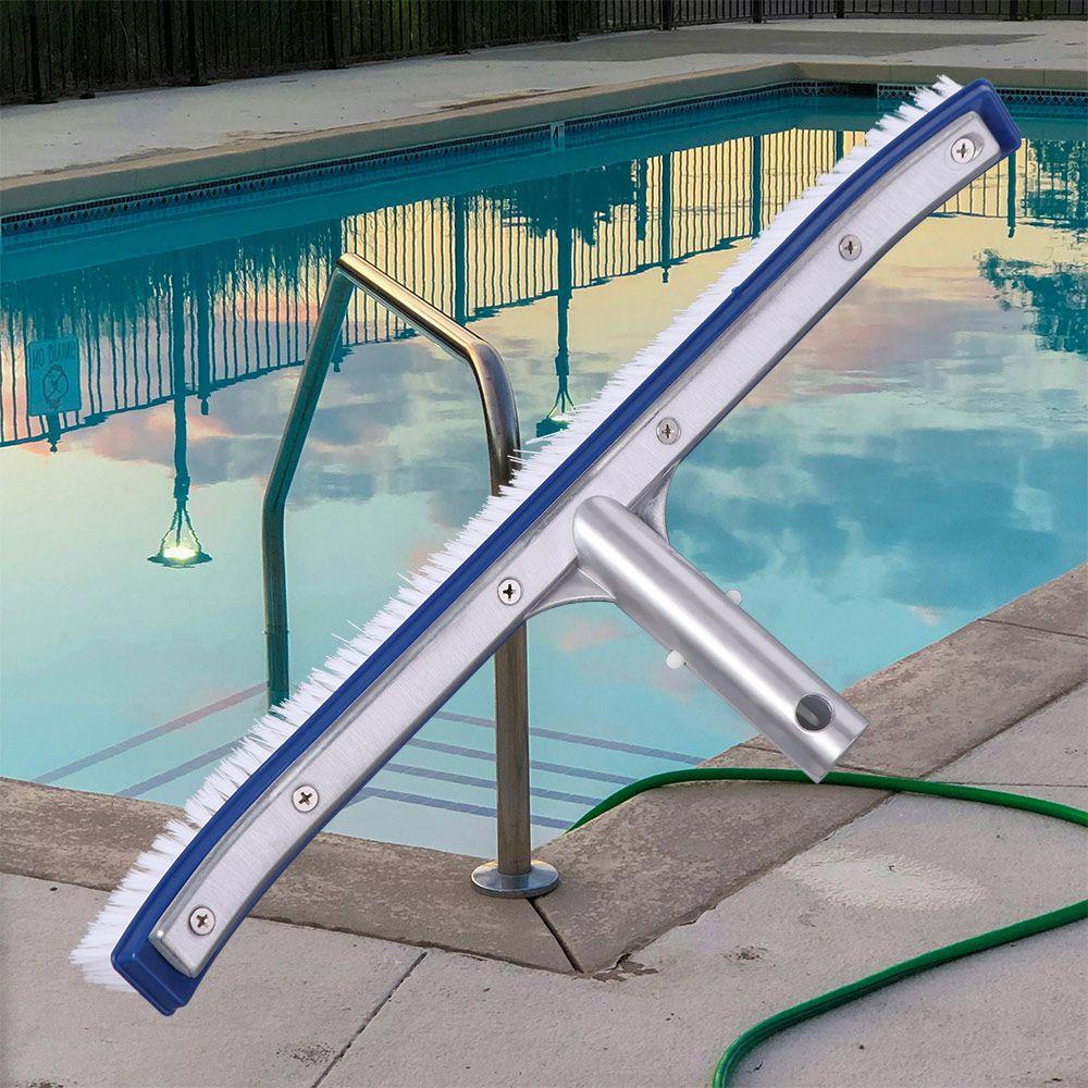 Stainless Steel Brush Swimming Pool Brush 18 Inch Pool Wall Brush Pool Cleaning