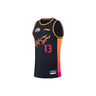 Баскетбольный жилет CBA All-Star с логотипом и буквенным принтом, сезон 2022 г., Го Айлунь Но. 13 мужских топов черного цвета AAYT693-1