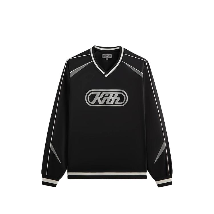 Kith Dayton 2025 Spring Collection Fashion Versatile Letter Pullover Long Sleeve Sweatshirt Men sweatshirt Black KHM033142-001