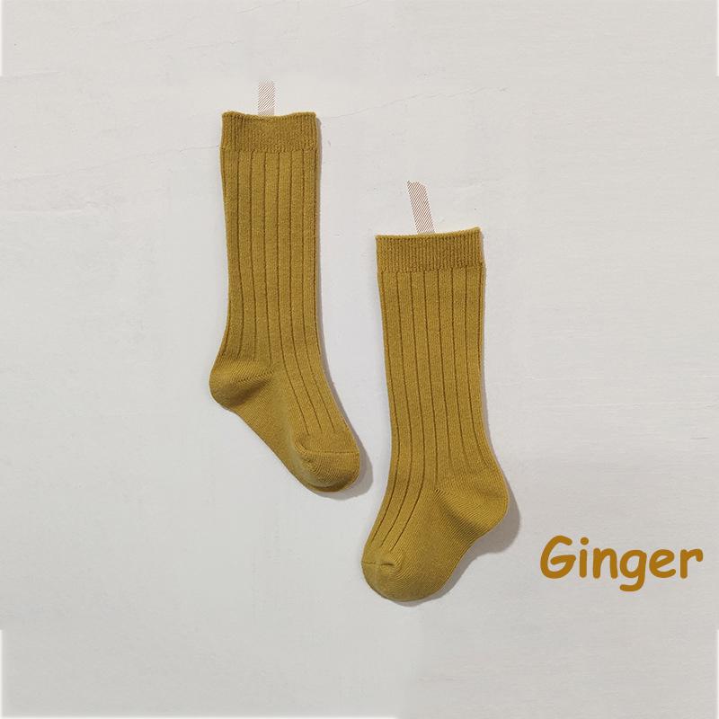 Детские носки Детские хлопковые носки в рубчик для девочек и мальчиков Конфетного цвета Гольфы до колена Длинные носки Детские напольные носки Новорожденные грелки для ног 0-8 лет