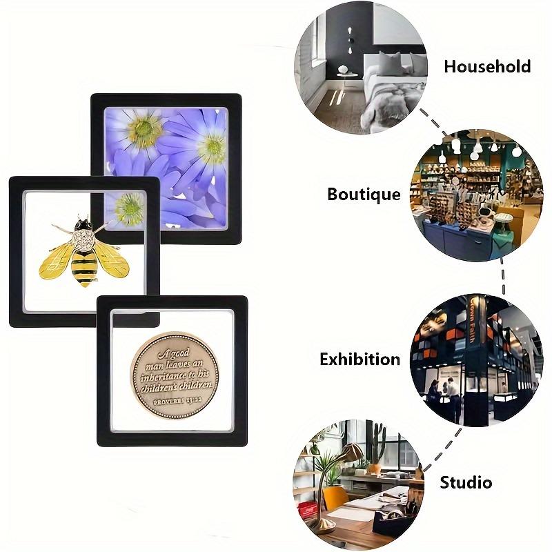 10pcs Plastic Dust-proof Jewelry Packaging Transparent Suspended Storage Boxes Storing Jewelry 3D Suspended Display Boxess