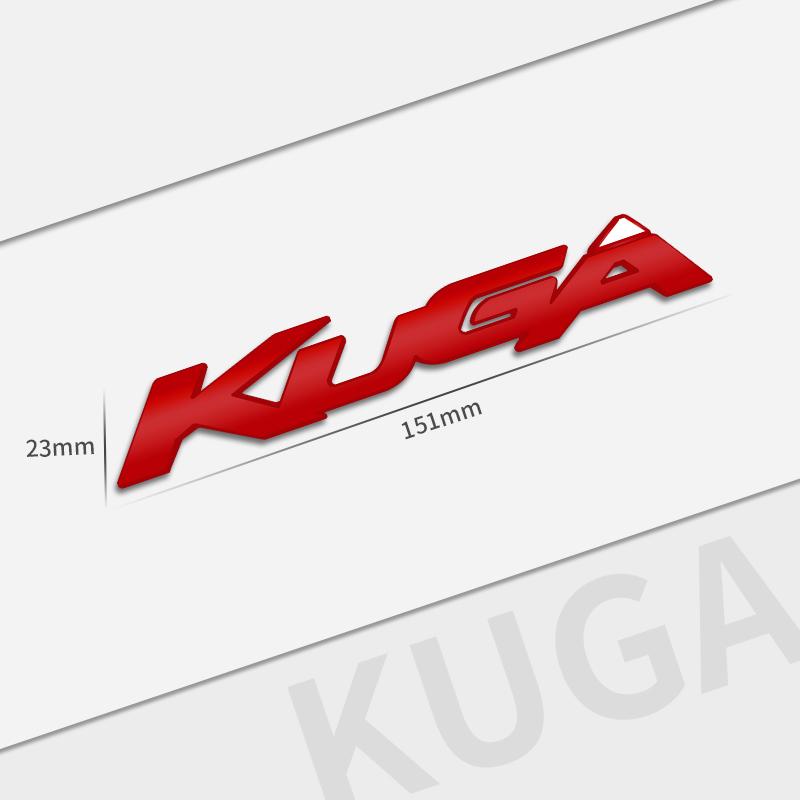 cjgnvt1 Auto Metal Emblem Car Styling 3D Badge Lettering Decals Trunk Sticker For Ford Kuga 2008-2019 Accessories Glossy Black