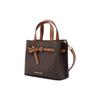 Michael Kors MK Emilia Classic Monogram Print Zipper Magnetic Closure Handbag Women Handbags Brown 35H0GU5S1B-200