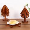 Tree Shape Trivet Set Wooden Coaster Trivet Set with Tree Shape Design Heat Resistant Placemats for Hot Dishes for Pot for Table