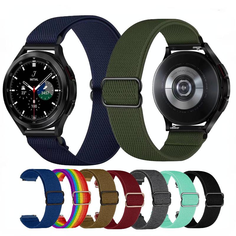Нейлоновый ремешок для Samsung Galaxy Watch 7 FE 6 5 4/Gear S3 Регулируемый браслет для Amazfit Balance 2/Bip 6 5/GTR 4/Active 2 3/GTS 4