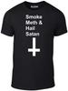Футболка Smoke Meth Hail Satan - Смешная футболка ретро во все тяжкие крутая плохая вечеринка
