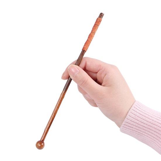 2Pcs Coffee Stirrers Reusable Beverage Mixer with Round Ends Fine Workmanship Natural Wood Stirring Rod for Cocktails
