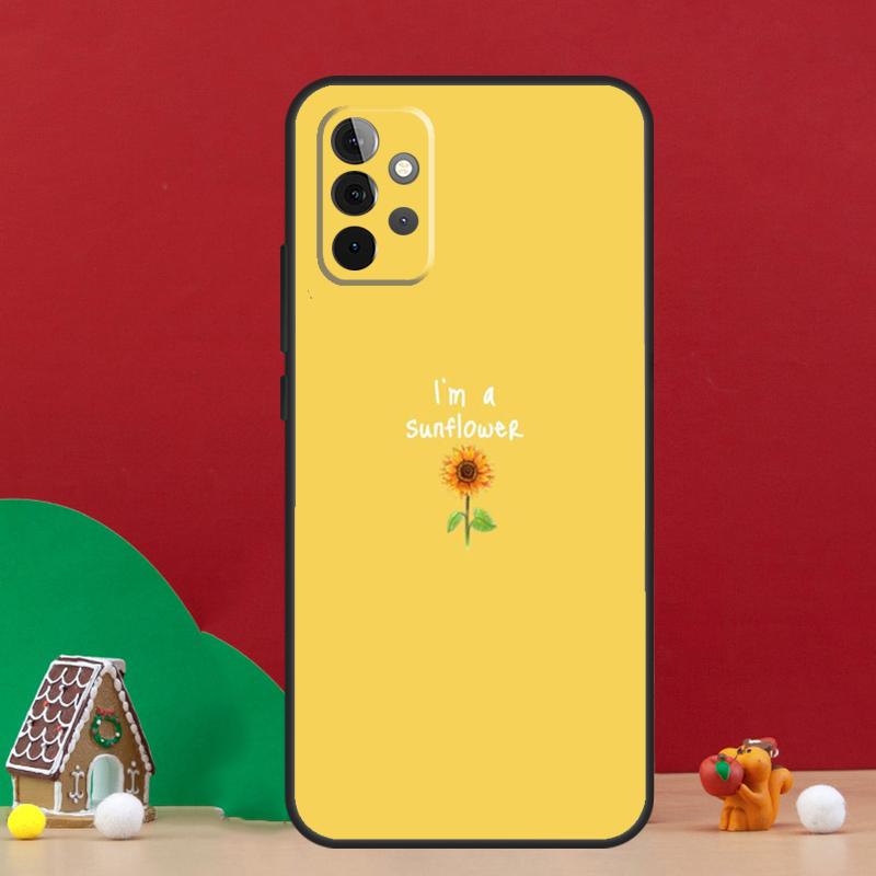 Цветочный чехол с ромашками и подсолнухами для Samsung Galaxy A56 A33 A13 A36 A23 A52 A32 A12 A54 A34 A14 A16 A53 A15 A35 A55 A17