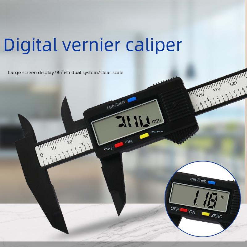 Пластиковый цифровой штангенциркуль с нониусом 0-150 мм для измерения внутренних и внешних диаметров ювелирных изделий и аксессуаров