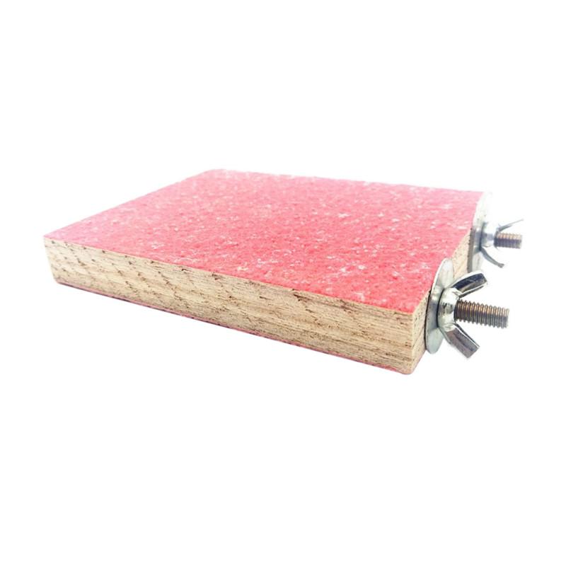 Платформа из натурального дерева, в клетку попугаю