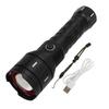 LED Flashlight Super Bright 10000lm Waterproof Rechargeable Zoomable Powerful Handheld Torch for