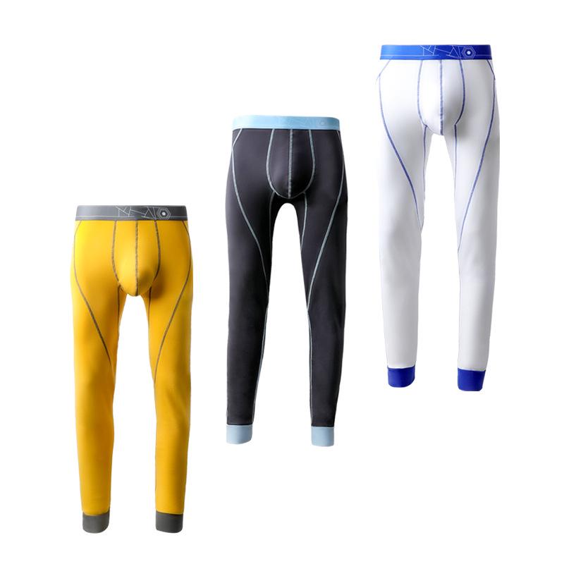 Men's Winter Cold-Proof Tight-Leg Thermal Leggings - Comfortable Solid Color Youth Underwear
