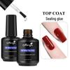 Monja Nail Art Прозрачный укрепляющий гель с закаленным финишным покрытием без липкого слоя для салонных хрустальных ногтей