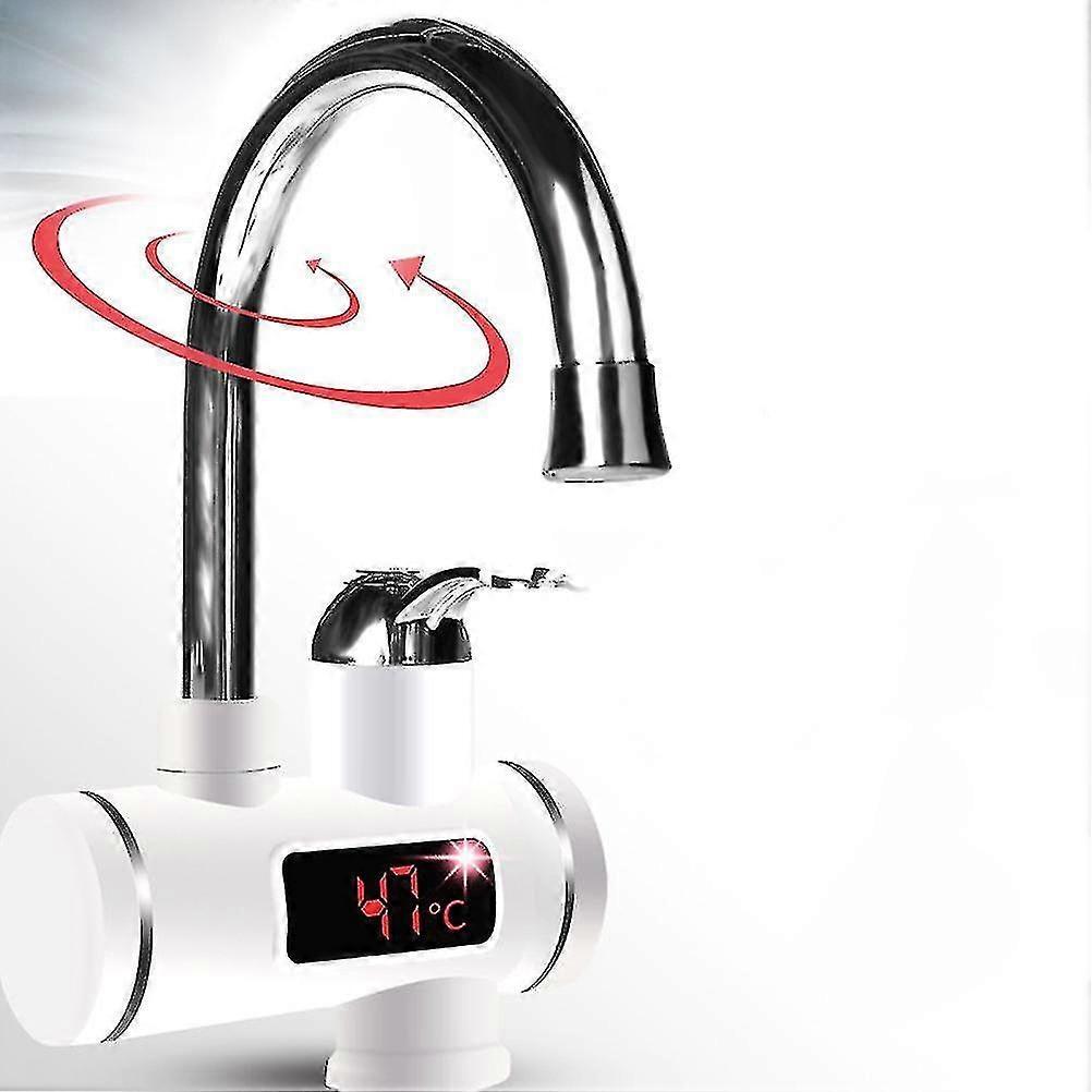 360 Electric Instant Water Heater Faucet Tap Kitchen Fast Heat Led New - European Standard