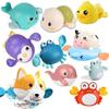 Wind-Up Baby Bath Toys: Dolphin, Turtle, Whale Set
