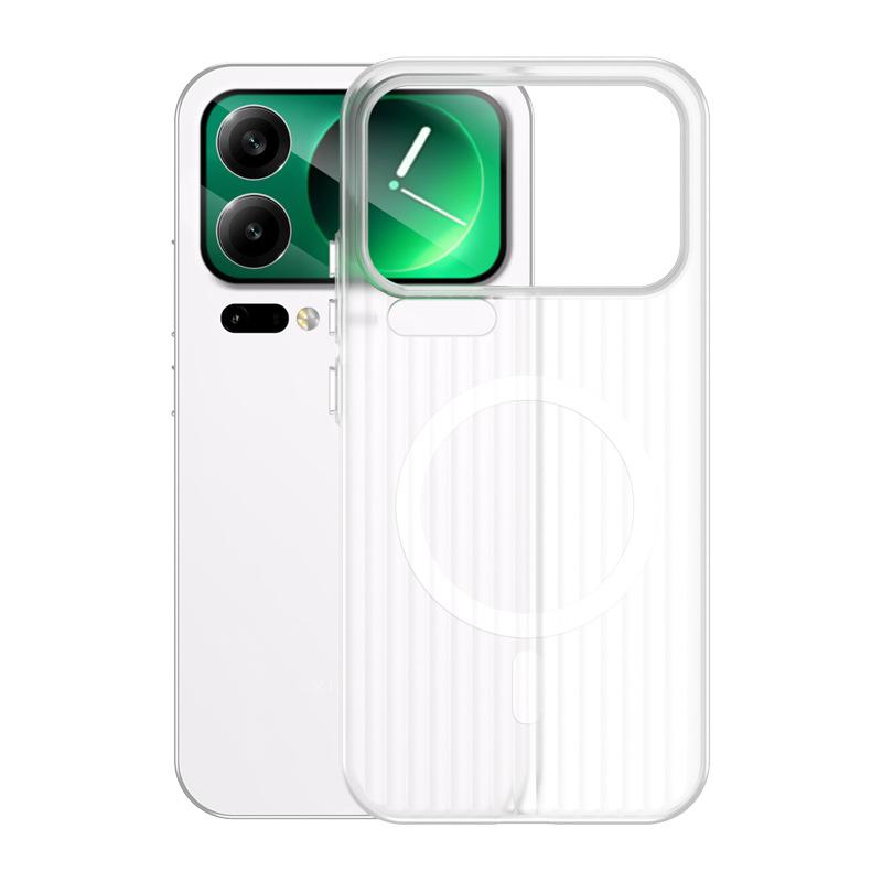 Чехол для мобильного телефона Xiaomi 17T Pro, Ледяной туман, Гофрированный узор, Магнитное крепление, Подходит для Redmi K90ProMax, 15, Матовый, Отвод тепла