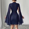 European and American women's clothing design sense party feeling hip skirt early autumn new dress