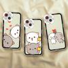 Чехол для телефона iPhone Fun с рисунком персика-моти и котом для iPhone 14 13 12 11 Pro Max Mini 14 Plus 12 13 MINI, мягкий прозрачный чехол