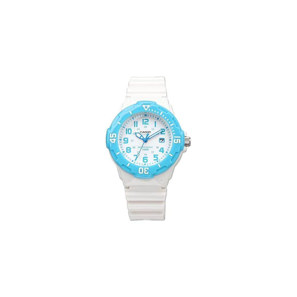 Casio LRW-200H-2BV Аналоговые часы Глянцевый Белый Синий для Женщин Детей Импортная Модель