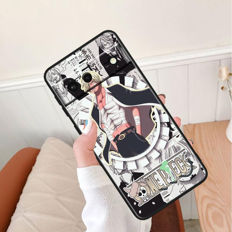 ONE-PIECE противоударный чехол для Google Pixel 8 7A 6A 5A 5 4 4A XL Pro 5G черный чехол для телефона мягкий чехол для телефона Fundas Capa