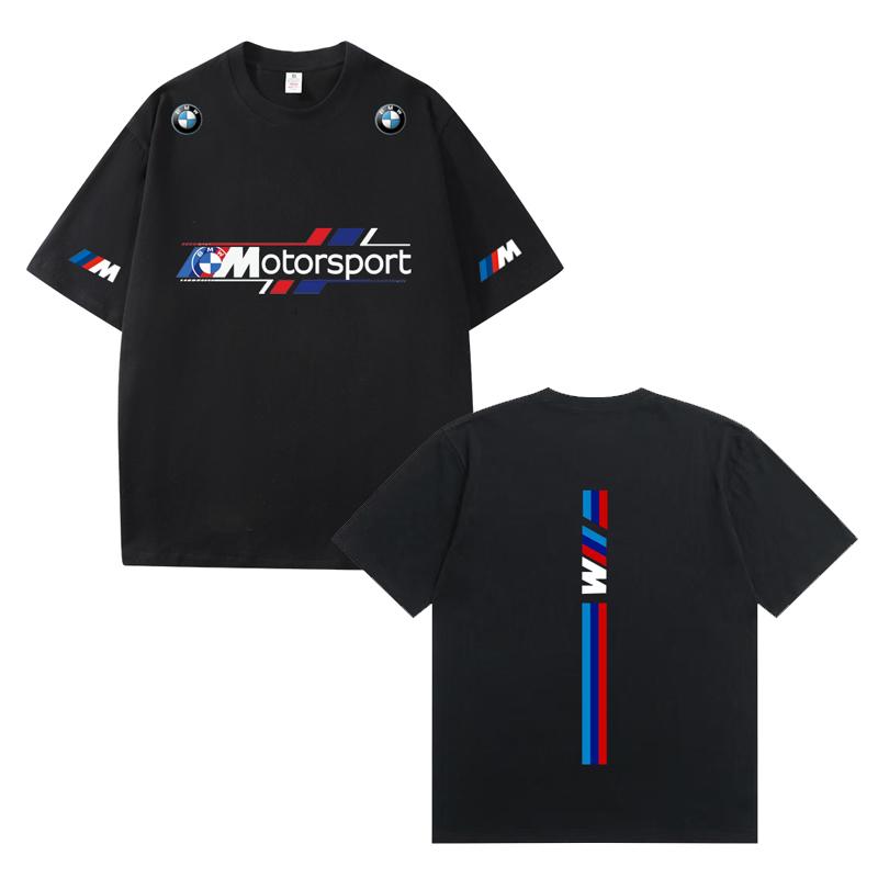 MINISO Летняя унисекс футболка BMW Motorsport 2026 - 100% хлопок, повседневная одежда