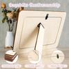 6pcs Wooden Picture Frames for Craft 7.5"x5.5" Unfinished Wood Photo Frames with Stand DIY Wood Frame with Stickers